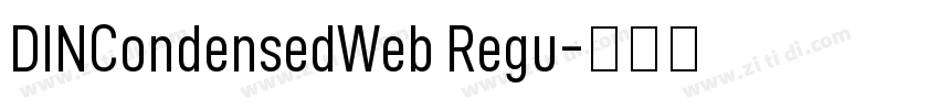 DINCondensedWeb Regu字体转换